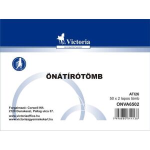 VICTORIA PAPER Önátíró Tömb - A6, 50x2 lap 139159516 - Önátírótömb