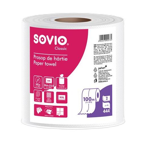 SOVIO Classic Törlőpapír - 100m, 2 rétegű, Cellulóz 139162302