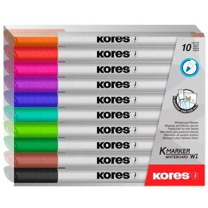 KORES K-Marker W1 Tábla- és Flipchart Marker Készlet - 10 szín 139173379 - Marker