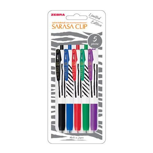 ZEBRA Sarasa Clip Zseléstoll Készlet - 5 szín, 0.33mm, Csíkos 139174789