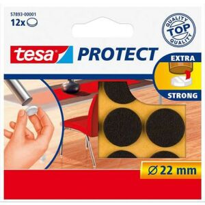 TESA Protect Filc Korong - 22 mm, Barna, Karcolásgátló 139182284 - Padlóvédő bútorláb alátét