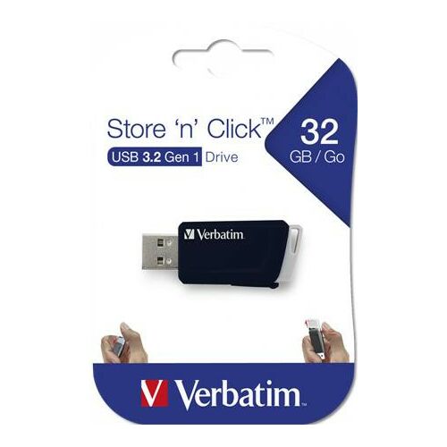 Verbatim Store 'n' Click 32GB USB 3.2 Pendrive - Fekete, Kattintható 139182467