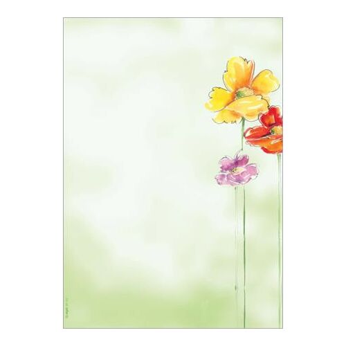 SIGEL Spring Flowers Előnyomott Papír - A4, 90g, 50 lap