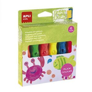 APLI Kids Paint&Fun Neon Tempera Készlet - 6 db ecsetvégű tubus 139182772 - Tempera
