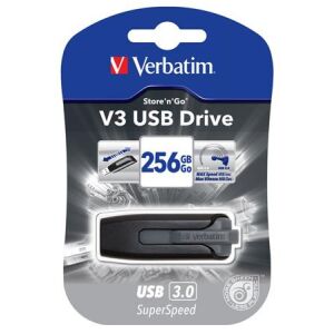 Verbatim Store 'n' Go V3 Pendrive - 256GB, USB 3.2, Fekete-Szürke 139188107 - Pendrive