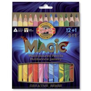 KOH-I-NOOR Magic Színes Ceruza Készlet - 12+1, Háromszögletű 139190675 - Színes ceruza