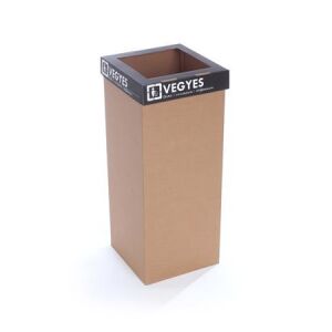 RECOBIN Office Szelektív Hulladékgyűjtő - 50L, Újrahasznosított, Fekete 139194509 - Hulladéktároló