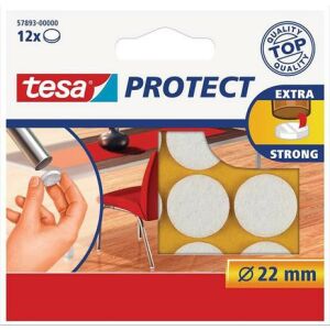 TESA Protect Filc Korong - 22 mm, Karcolásgátló, Fehér 139191488 - Padlóvédő bútorláb alátét