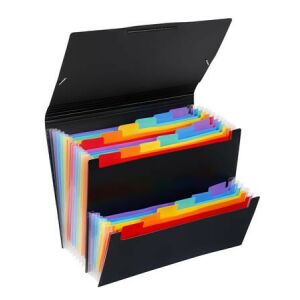 VIQUEL Rainbow Class iratrendező - 12+6 rekeszes, fekete 139193357 - Harmonika mappa