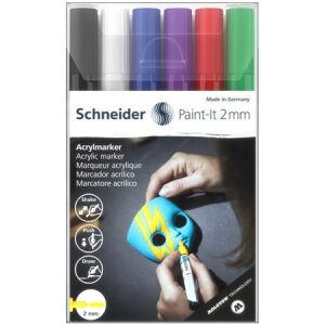 Schneider Paint-It 310 Akril Dekor Marker Készlet - 6 szín, 2mm 139191899 - Marker