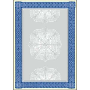 SIGEL Oklevél Papír - A4, 185g, Kék, Előnyomott 139192154 - Előnyomott papír