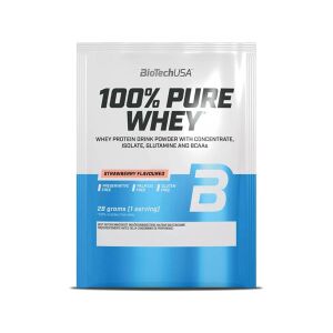 Biotech USA 100% Pure Whey - Eper Ízű Fehérjepor, 28g 139195059 - Fehérje