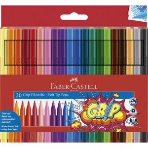 Faber-Castell Grip Filctoll Készlet - 20 szín, Háromszögletű 139195624 - Filctoll