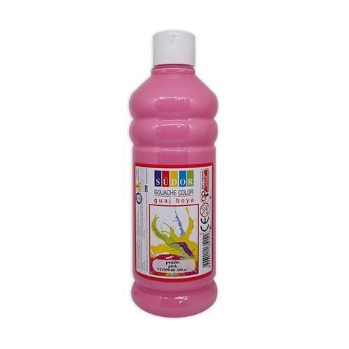 Südor Tempera Festék - 500 ml, Rózsaszín, Vízbázisú 139199242