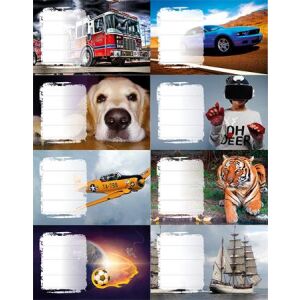 PANTA PLAST Boys Füzetcímke - 24 db, Fiús Minták 139201040 - Füzetcímke