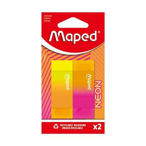 MAPED Neon Radír - Két Tónusú, Papírtokos 139200651