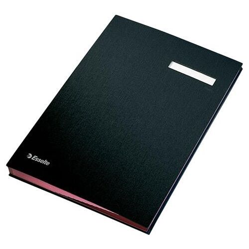 ESSELTE A4 Aláírókönyv - 20 részes, Fekete Karton 139202521