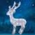 Weiße LED-Rentier-Weihnachtsdekoration, 50 Lichter, 36,5 x 63 cm, für den Außenbereich