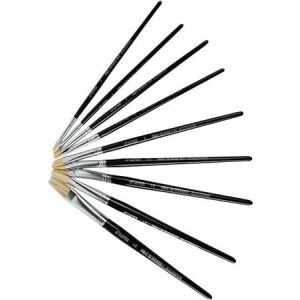 PULSE Lapos Ecset - No. 10, Tehénszőr, Fa nyél 139205452 - Iskolai ecset