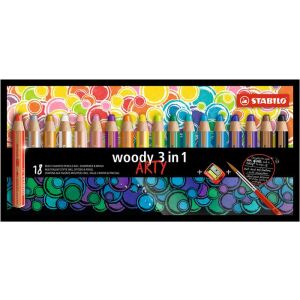 STABILO Woody 3 in 1 ARTY Színes Ceruza Készlet - 18 szín 139203100 - Színes ceruza