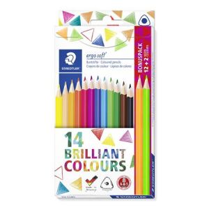 STAEDTLER Ergo Soft Színes Ceruza Készlet - 16 db, Háromszögletű 139203114 - Színes ceruza