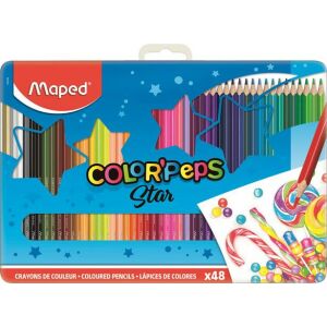MAPED Color'Peps Star Színes Ceruza Készlet - 48 db, Fém Doboz 139206170 - Toll & Ceruza