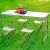 GardenLine folding camping table set in use, outdoor dining