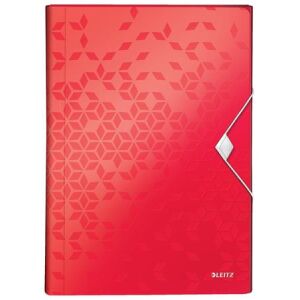 LEITZ Wow Harmonikamappa - A4, 6 rekeszes, Piros 139204329 - Harmonika mappa