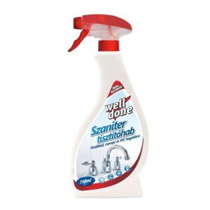 WELL DONE Szaniter Tisztító Hab - 0,75 l, Szórófejes 139210798 - Szaniter tisztítószer, WC illatosító és Vízkőoldó