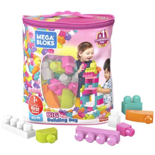 Fisher Price: Mega Bloks set de zaruri din plastic în pungă 80pcs #pink 42820921