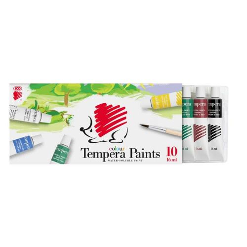 ICO Süni Tempera Készlet - 10 darabos, Élénk Színek 139203880
