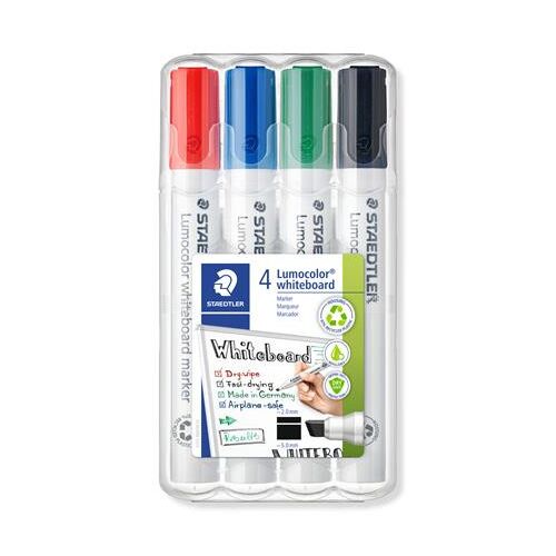 STAEDTLER Lumocolor 351 B Táblamarker Készlet - 4 szín, 2-5 mm