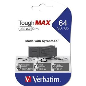Verbatim ToughMAX 64GB USB 2.0 Fekete Pendrive - Extra Ellenálló 139213876 - Pendrive