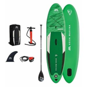 Deska Aqua Marina Breeze iSUP kompletny zestaw z wiosłem, pompką, statecznikiem, smyczą i plecakiem - SUP i Paddleboard