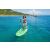 Woman paddling on Aqua Marina Breeze iSUP board in clear water