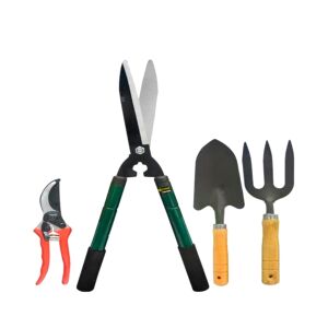4er-Set Gartengeräte - Gabel, Mini-Rebschere, Teleskopschere und Spaten 34 cm 139216350 - Bepflanzungswerkzeuge
