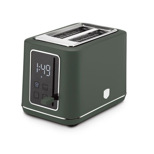Berlinger Haus BH-9665 Matte Green digital toaster, angled view