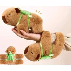 Jucărie de pluș Capybara cu carapace de broască țestoasă detașabilă - Interactivă și drăguță - Plușuri interactive