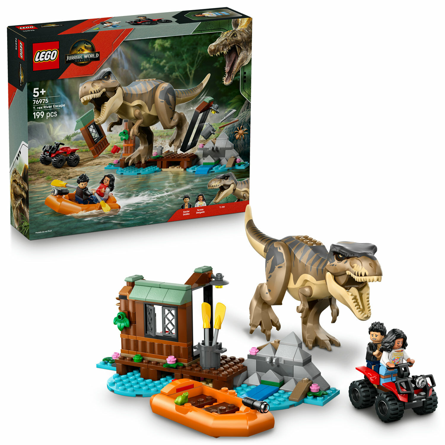 E-shop LEGO® Jurassic World T-rex a útek po rieke 76975
