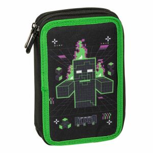 Minecraft Mátrix Tolltartó, fekete zöld szegéllyel - Minecraft