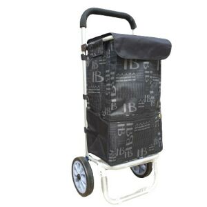 Avenue fekete gurulós bevásárló táska aluvázzal - Bevásárlókocsi