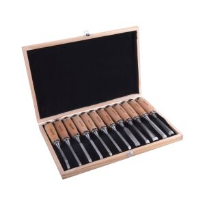 Set Dalti Sculptura, 200mm, 8812405, Cutie lemn, HRC 58-60, 12 buc. 139221999 - Dalte