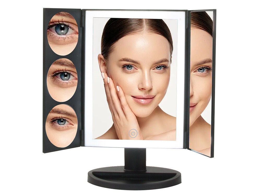 Sminktükör LED világítással, többfokozatú nagyítás