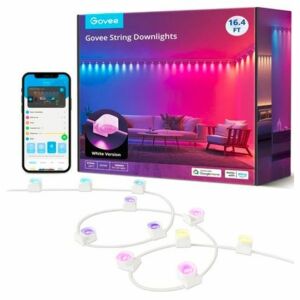 Govee RGBIC LED Downlights - 5m, 25 LED, Zene Szinkronizálás, Wi-Fi 139225603 - Fényfüzér