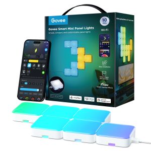 Govee Smart Mini Panel Lights - 10 db, RGBIC, Hangvezérlés 139225730 - LED panel
