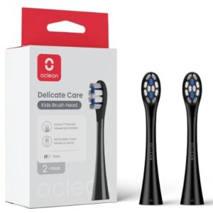 Oclean Kids Elektromos Fogkefe Fej - 2 db, Fekete 139225789 - Fogkefe és szájzuhany pótfej