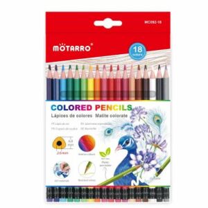 MOTARRO Háromszögletű Színes Ceruza Szett - 18 db Radírral 139227936 - Toll & Ceruza
