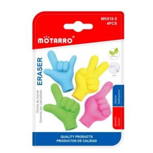 Motarro Kézmozdulat Radír Szett - 4 db, Színes 139227986 - Radír