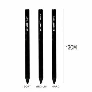 MÖTARRO Grafitbél Nélküli Szénceruza Készlet - 3 db (Soft, Medium, Hard) 139228376 - Művészceruza