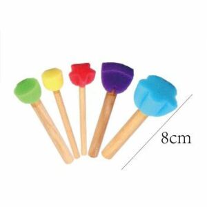 Színes Szivacsecset Készlet Gyerekeknek - 5 db 139228403 - Iskolai ecset